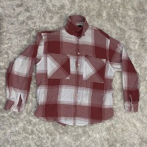 Red and white flannel that’s pretty soft